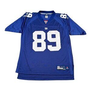 New York Giants Football Jersey Mens Large Blue NFL Kevin Boss 89 Mesh Reebok